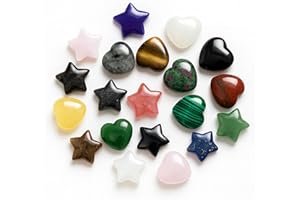 KAIYAYA KAIYAY Glücksbringer Herz Stein Kristalle Edelsteine für Kinder Heilung Kristall Edelsteine Liebhaber,Liebesherz Natürliche Bunte Steine Heilsteine für Meditation,Chakra,Reiki,Energieausglei