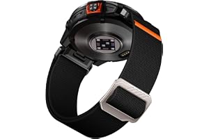 Laffav rem kompatibel med Garmin Fenix 6X Pro strap/Fenix 6X/Fenix 7X Pro/Fenix 7X rem, nylon, stretchigt 26 mm QuickFit-rem
