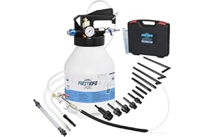 FIRSTINFO A1132NEU | Dispositif de Remplissage d'huile de boîte de Vitesses | Mode pneumatique | 6 litres | avec 14 adaptateurs ATF | Extracteur et Distributeur d'huile