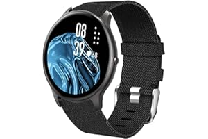 Giaogor Armband Kompatibel für AGPTEK LW11, Nylon Strick Replacement Uhrenarmband für AGPTEK LW11 / YAMAY SW022 Smartwatch