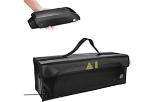 CRESBEL Sac de Batterie pour vélo électrique, Ignifuge jusqu'à 1000 °C, Étanche et Anti-Explosion, Protection de Batterie de vélo électronique pour Le Stockage, Le Transport et la Charge