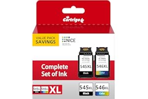 CARTRIGO 545XL 546XL Multipack Kompatybilny z tuszami do drukarki Canon 545 546, PG-545 CL-546, tusze do drukarki 545 546 o dużej pojemności dla Pixma MG2550S MG2950 TS3150 TS3151 TR4550 (Czarny & kolor, 2-pak