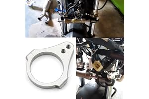 HYEPIVOT 39mm Universal Steering Damper Motorcycle Dampers Fork Tube Bracket Support Holder (Silver)