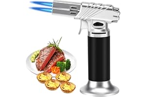 RUBESSIA Flambierbrenner Gasbrenner Bunsenbrenner Einstellbarer Butan Flambierbrenner 1300°C max für Küche, Camping & Werkstatt Brenner für Küche Crème Brulée Grill Löten