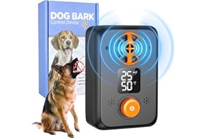 kacylzom Antibell für Hunde - Ultraschall Antibell Gerät für Hunde mit 5 Frequenzstufen 3 Reichweiten 50 Fuß Reichweite Automatischer Anti Bellen Funktion Ultraschall Hundebell Stopper für Innen Außen