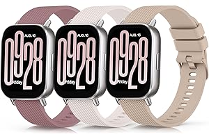 Mugust 【3 sztuki】 Pasek do Xiaomi Redmi Watch 5 Lite / 5 Active, miękki silikonowy pasek do zegarka dla mężczyzn i kobiet, zapasowy pasek do Xiaomi Redmi Watch 5 Active / Lite