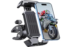 CIRYCASE Bike Phone Holder, [3s Install & Ultimate Anti-vibration] Motorcycle Phone Holder for Bike, 360° Rotatable & Upgraded Handlebar Clamp Motorbike Handlebar End, for ATV/Scooter, 4.7-6.8” Phones
