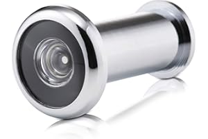 XFORT® Polished Chrome Door Viewer, Wide Angle Door Spy Hole, Security Spy Hole for Front Door, Peep Holes for Doors, Door Peephole, Peep Hole, Door Spyhole, Door Viewers for Safety.