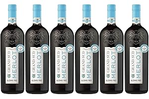 Grand Sud - Alkoholfreier Rotwein, Runder und fruchtiger Merlot (6 x 1 L)