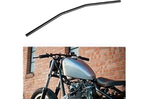 DREAMIZER Manubrio per Moto 25mm 1" Manubrio Curvatura Bassa Universale per Cafe Race Bobber Motocross Dirt Pit Bike ATV Ebike, Nero