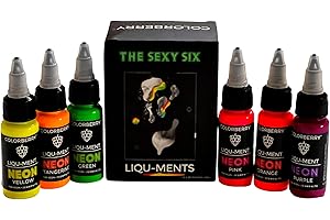 ‎COLORBERRY COLORBERRY LIQU-MENT COLLECTION NEON SET – Epoxidharz Farbe für Resin Kunst zum Anfärben von RESIN JESIN – Epoxy Resin Farbe für Kunstharz zur Schmuckherstellung DIY Kunsthandwerk – 6 x 20ml