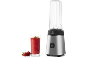 Electrolux Create 3 E3SB1-4ST Frullatore Sportivo 3 in 1 con Bottiglia Take Away BPA Free, Mixer Compatto e Potente in Acciaio Inox per Smoothie, Frullati e Bevande Energetiche