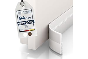 Vellure® Paraspifferi porta blindata - NUOVO Paraspifferi sottoporta Premium (rapido e facile da applicare) ideale anche per protezione da suoni, freddo e chiusura porta d'ingresso (1 x bianco)