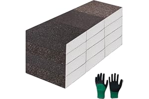 BANTI Éponge de ponçage Éponges Abrasives Lavables et Réutilisables Blocs de ponçage 60/80/100/120/180/200 6 différentes pour La Salle Bain La Cuisine Le Sol Et Les Murs(12Pièces)