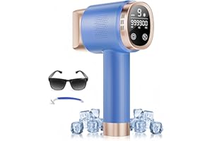 DEPLITE 3 in1 Epilatore Luce Pulsata con Funzione Ghiaccio, 999000 Luce Pulsata,MAX 21J con 9 Livelli di Energia,Flash Continuo Automatico, Epilatore Laser per Donne,Braccia,Ascelle,Gambe