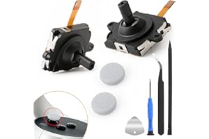 RongZy 2 Pièces Analogique Joystick pour Oculus Quest 2, Remplacement du Joystick pour Quest 2 Controller Repair Parts Accessoire, avec Thumbstick Cap et Outils(Gauche/Droite)