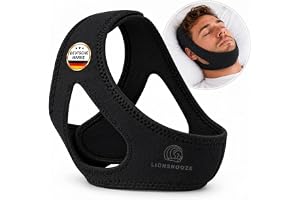 Hakrem mot snarkning, anti-snarkband, justerbar hakrem, snarkstopp för kvinnor och män, neoprenhakrem med öronurtagning, snar