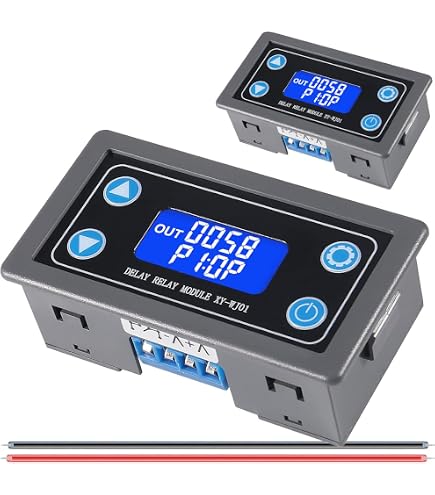 RUNCCI-YUN Tijdrelais – 2 Stuks – DC 6-30 V – Instelbare Vertragingsmodi – Met LED-display – Voor Arduino En Automatisering