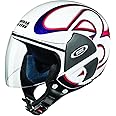 Studds CUB D3 Open Face Helmet (White and Red, M)
