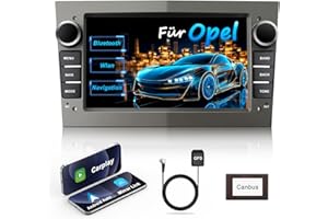 Lehwey Bluetooth Autoradio mit Bildschirm für Opel Corsa d, Astra j&h, Insignia, Vivaro, Zafira b mit Navi WLAN UKW, Carplay, Android Auto, Lenkrad Strg, 2Din Android 14 Dab Auto Radio 7 Zoll (Grau)