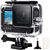 REDTRON GoPro Hero 9/10/11/12/13 i&ccedil;in su ge&ccedil;irmez g&ouml;vde, 60 m suya dayanıklı dalış kılıfı, hızlı montaj kıska&ccedil;lı ve buğulanma