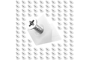 LIHAO Cuñas de Reparación Soporte Fijación de 120 Piezas, Cuñas Estabilizadores de Blanco Posterior Plana Estabilizadores con Tornillos, Cuñas de Inferior Cajón Plastico para Cajones y Muebles