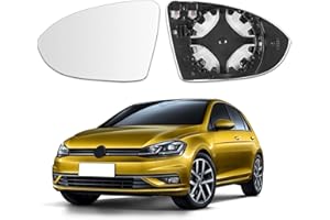 RYMALL Golf 7 Spiegelglas Rechts, Golf 7 Spiegel Beheizbar Asphärisch, Golf 7 Spiegel Glas mit Trägerplatte