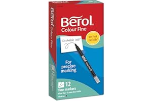 Berol Colourfine Marker Pk12 - Black