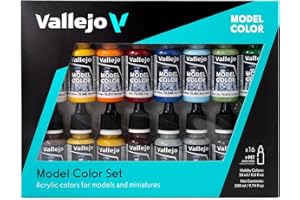 Vallejo VALLEJO-3070146 70146 Model Color Set 16 CO, Multicolor, 18 ml (Paquete (3070146)