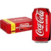 Coca-Cola Zero Sugar Cola Soda Pack 24 x 330 ml | Low Calorie Sugar Free Cola Drink Great for Home, Parties and Gatherings
