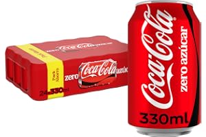 Coca-Cola Zero Azúcar Refresco de Cola Pack 24 x 330 ml | Bebida de cola sin azúcar, bajo en calorías, excelente para casa, fiestas y reuniones