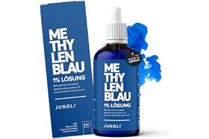 Methylene Blue-lösning 1% USP farma-kvalitet, metylenblått 100 ml, tungmetallsfri, laboratorietestad. Tillverkad i Tyskland