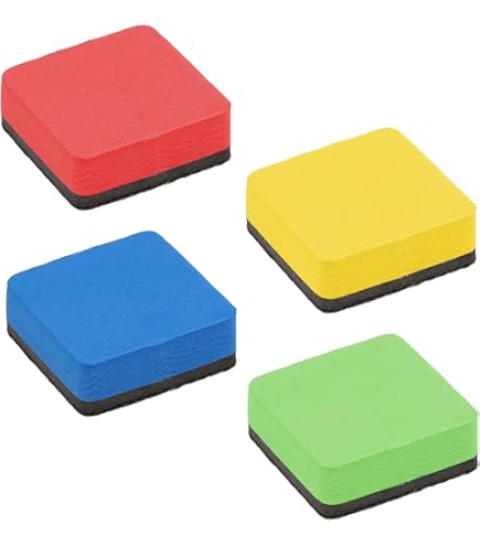 5 Cancellini Magnetici Per Lavagna Bianca - Facce Felici, Per Scuola, Ufficio E Casa - Foto 3