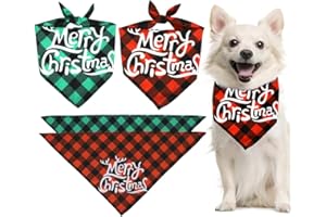 MELEAGER 2 PCS Bandana Perro Navidad, Navidad Accesorios para Perros, Triángulo Pañuelos para Perros, Baberos para Perro, Navidad Regalo para Perro