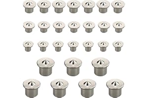 GUDQVOZIHG 28pcs Perno di Centraggio Pins Perno Centro del Perno di Centraggio Trapano Perno Punti Centro Perni per L'installazione di Armadi Tavoli e Sedie in Legno 6/8/10/12mm per Lavorazione del Legno Solido