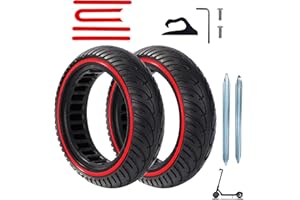 vds racer® Ruedas patinete xiaomi 8.5 Pulgadas, maciza antipinchazos compatible con patinetes electríco xiaomi M365, 1s, M365 Pro, Essential, Pro2, Mi3 y otros,con gancho, pegatinas y palanca.