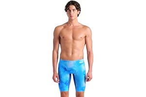 ARENA Men's Performance Men's Tie-dye Swim Jammer Knee-Length Swimsuit Training Bathing Suit Swim Trunks (Pack of 1)
