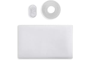 HOMEIN Window Fly Screen 130x150CM Window Insect Screen Insect Mesh Adjustable Mosquito Net for Windows Removable Bug Protector Kit Include Upgraded Self Adhesive Tape Pressing Tool, White