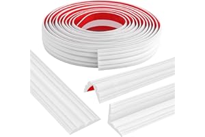 ZTVOWTO 400cm*4cm Paraspigoli Autoadesivi Muro, Paraspigoli Angolari Proteggono da Spigoli Vivi, para Spigoli Bimbi per Tavoli, Mobili(Bianco)