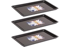 Wham Bandeja antiadherente para hornear (juego de 3 (32 x 23 x 1,5 cm), F35