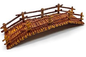 Acan Tradineur - Puente de Troncos para Belén, Resina, Adorno para Nacimiento, Portal, Pesebre, Navidad, decoración Tradicional, Fabricado en España, 20 cm