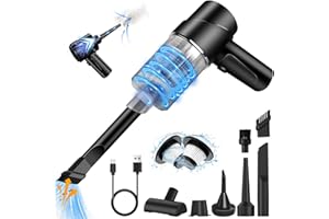 Yeegnar Handstaubsauger Kabellos 7000PA Kabelloser Staubsauger 120W Mini-Autostaubsauger 3 in 1 Staubsauger,Gebläse,Vakuumpumpe Multifunktionale AutoStaubsauger 5000mAh für den Auto,Haus Schwarz