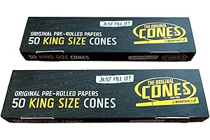 HIGH MOUNTAIN Cones 100 Conos Vacíos para Rellenar 109mm King Size Smoking Paper Papel de fumar