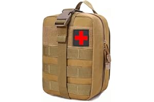 KuTi Kai First Aid Kit Bag, EMT Rip Away Pouch, Tactical MOLLE First Aid Kit Medical Pouch - Multipurpose Waist Packbag
