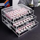 Organizzatore di Decorazioni per Nail Art a 3 Livelli Accessori per Gioielli in Acrilico Trasparente per Unghie Supporti per 