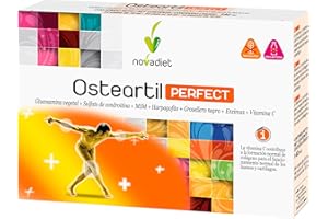 NOVA DIET Novadiet - OSTEARTIL PERFECT Viales con Glucosamina Vegetal, Sulfato de Condroitina, MSM, Harpagofito, Grosellero Negro, Enzimas y Vitamina C - Para Huesos y Articulaciones - 14 Viales de 10 ml