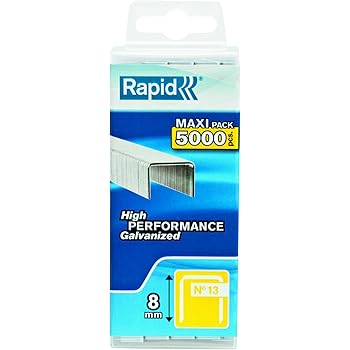 Graffe A Filo Fine Rapid No.53 - 14 Mm, Acciaio Zincato, 1080 Pz, Per Tessuti E Etichette - Foto 9