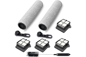 AVAENZO [Version 2, Détachable] Accessoires pour aspirateur Tineco Floor One S7 Pro / S6, 2 rouleaux de brosse, 4 filtres Pièces de rechange pour aspirateur tout-en-un