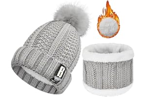 Yuson Girl Cappello Invernale e Sciarpa Donna - Berretti in Maglia con Sciarpa