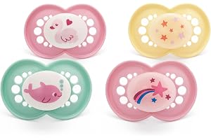 MAM Original Day & Night Soothers | 18-36 Months | 4 Pack | Includes 2X Glow in The Dark Dummies | Orthodontic Design | Baby 